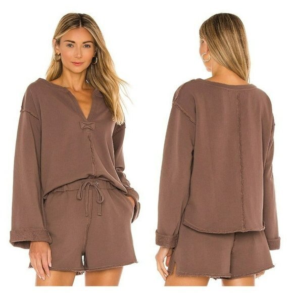 House of Harlow 1960 xREVOLVE Sage Pullover - Brown Chestnut - Picture 1 of 12